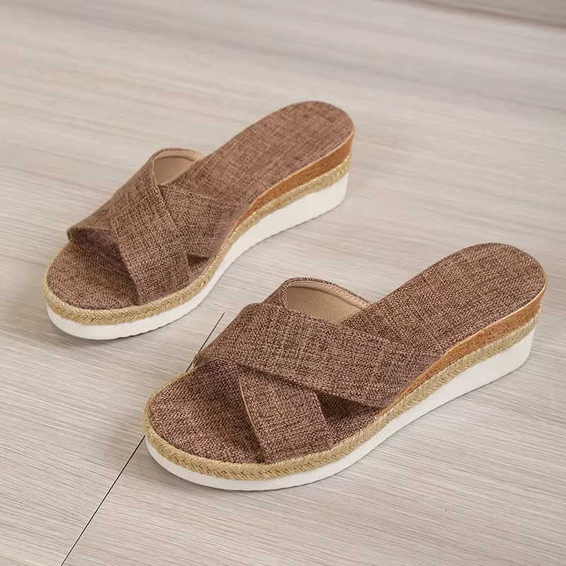 Femme – Sandali comodi - Beige - 43
