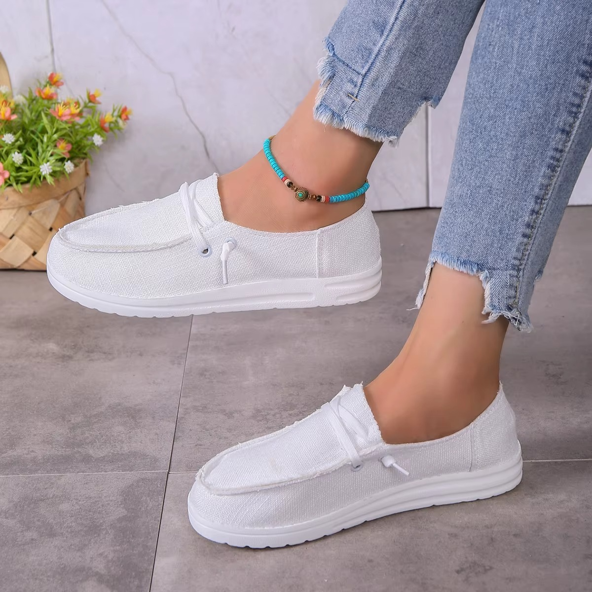 Lya – Sneakers comode - Bianco - 41