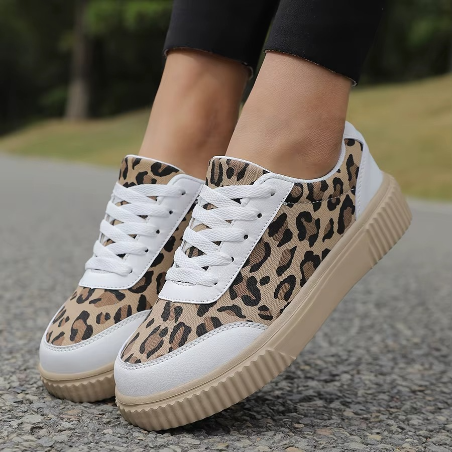 Leopard – Sneakers comode - Beige - 42