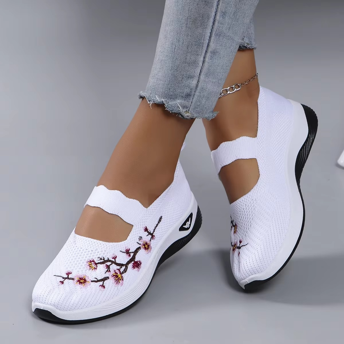 Fit Floral – Sneakers comode - Bianco - 37