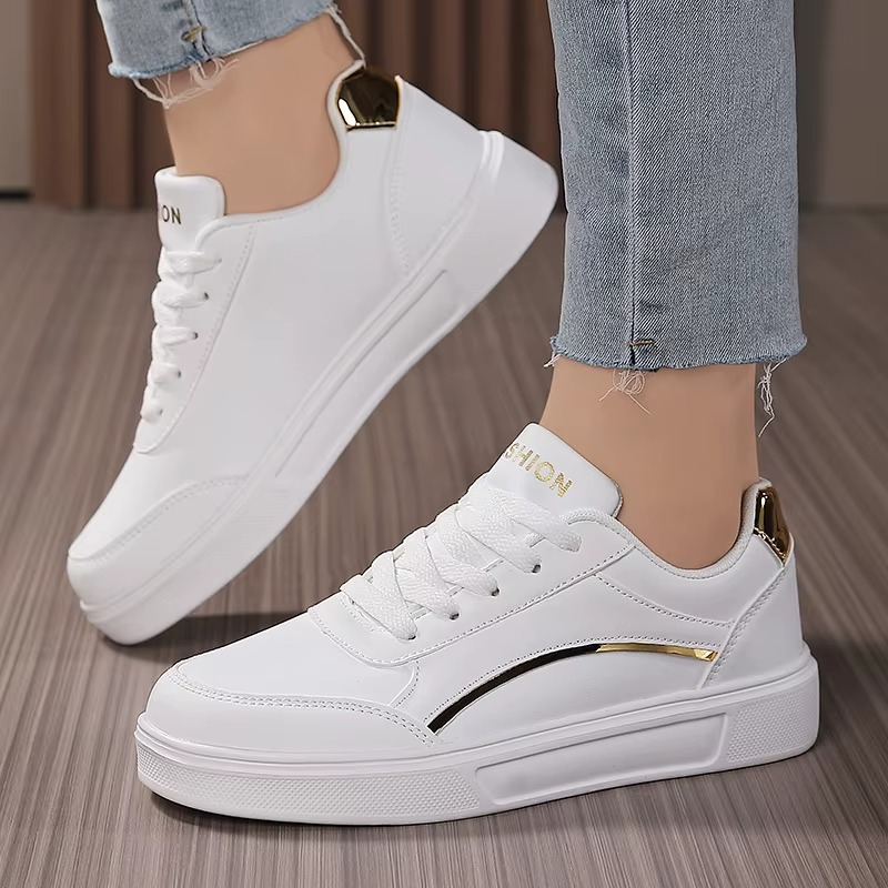 Gold Trace – Sneakers comode - Bianco - 42