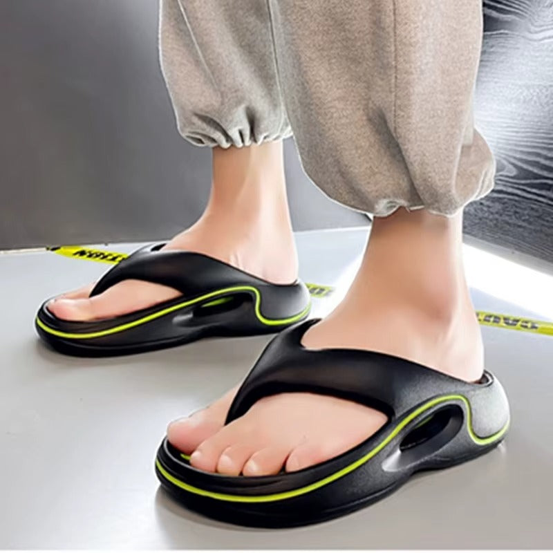 Vitale – Infradito comode - Nero/Verde - 38