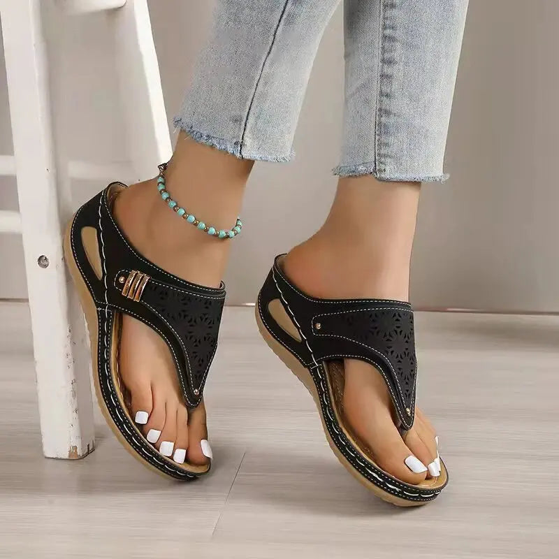 Camélia – Sandali comodi - Nero - 34