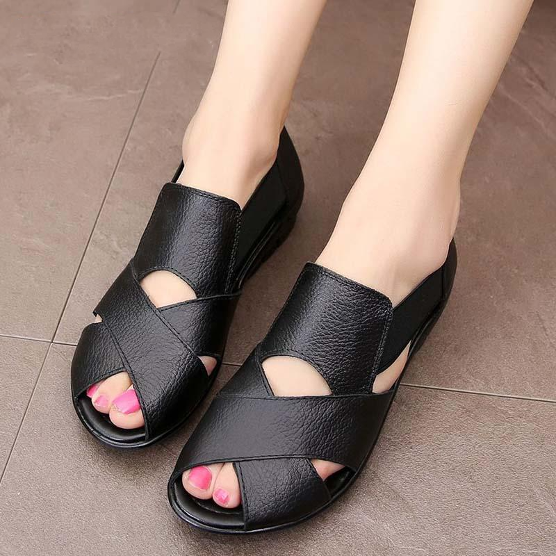 Showy – Sandali comodi - Nero - 38