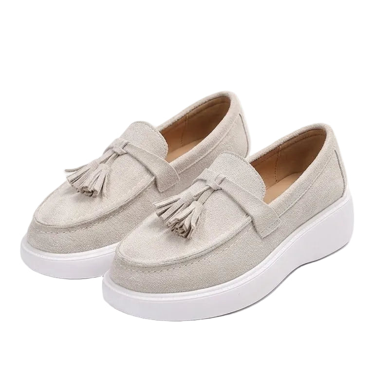 Delicata – Mocassini comodi - Bianco sporco - 36