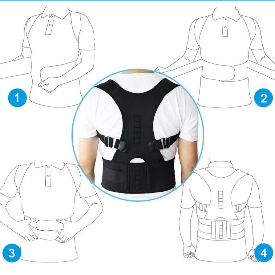 Flex – Fascia regolabile per la schiena - Nero - 3XL