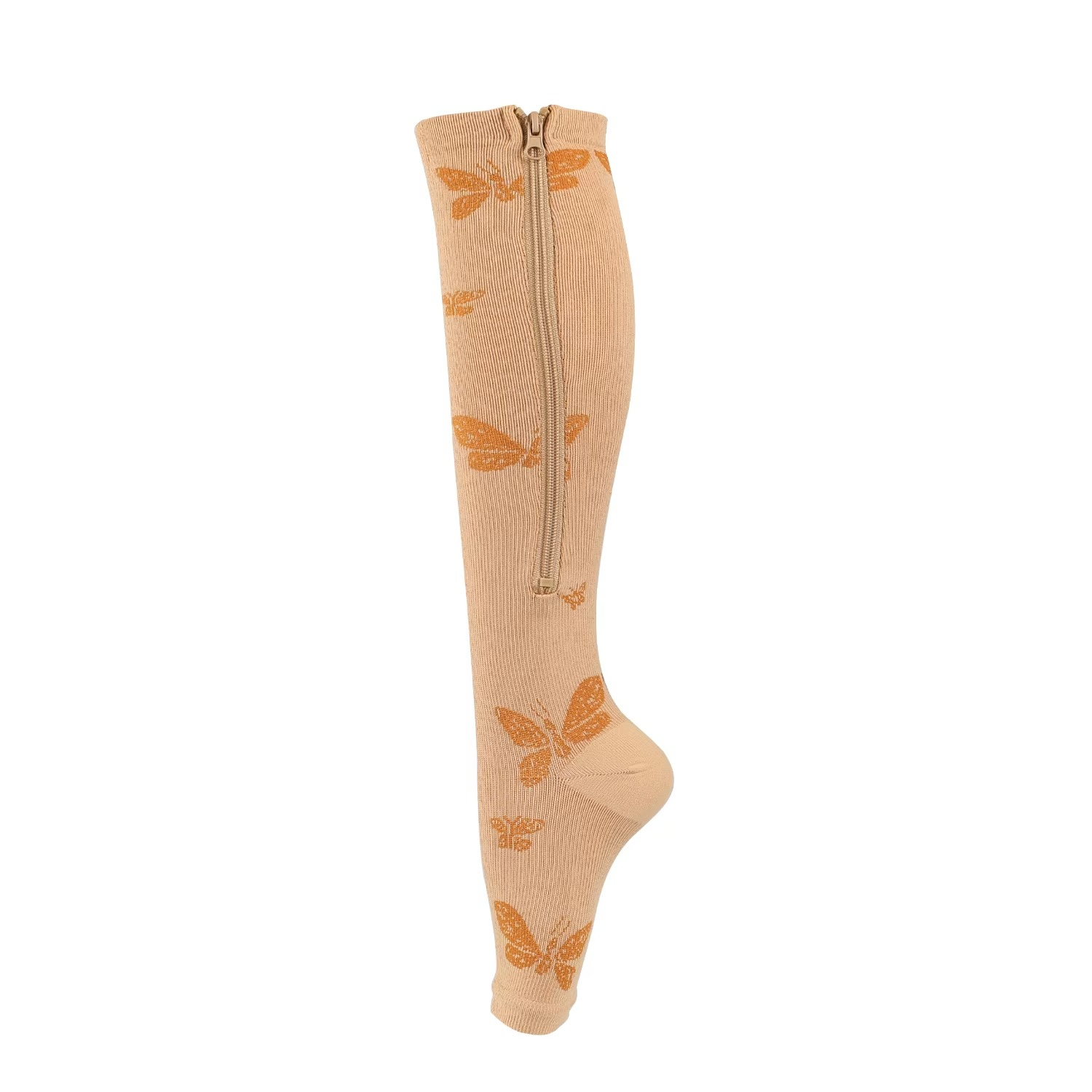 FlexZip – Calze elasticizzate con zip - Grigio - S
