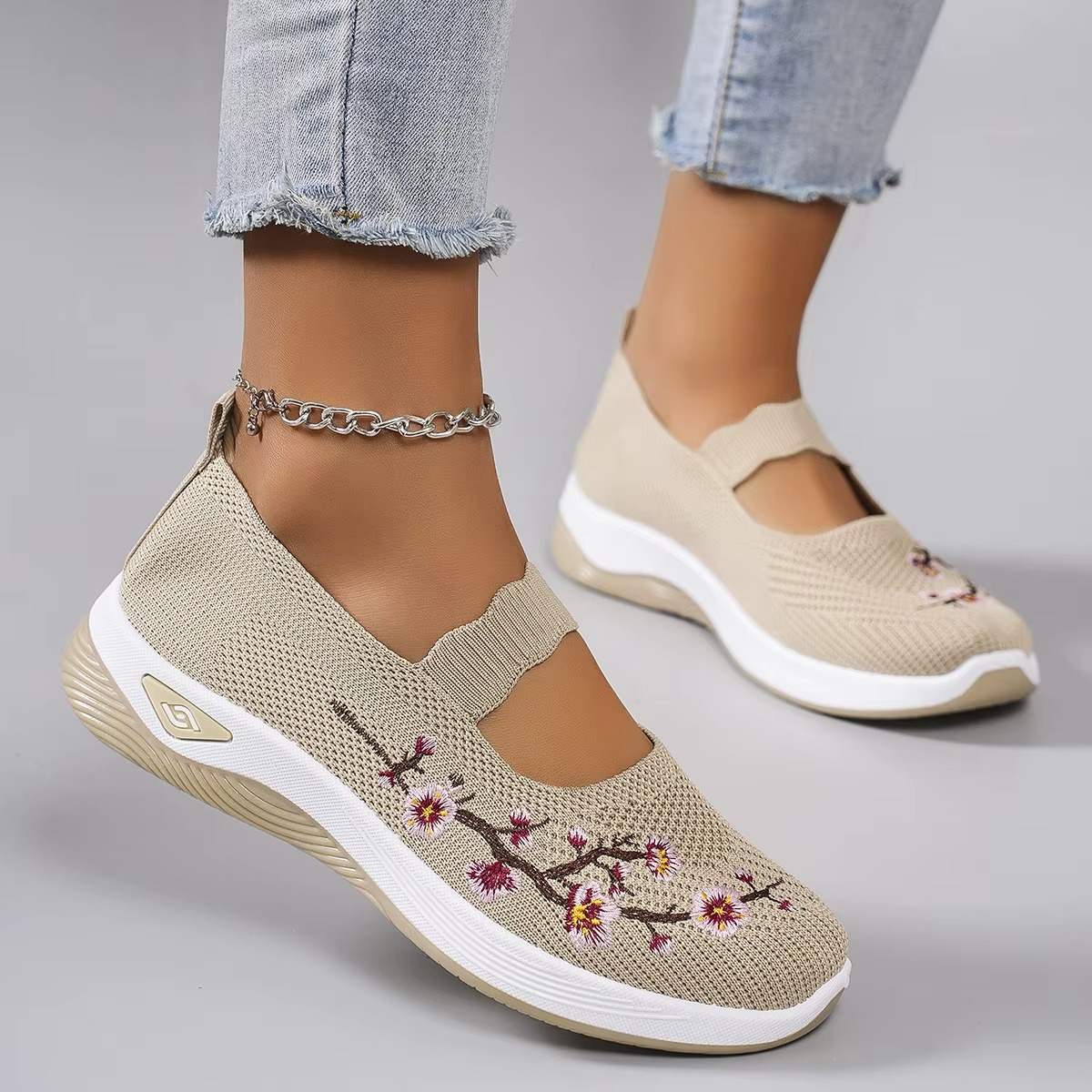 Fit Floral – Sneakers comode - Beige - 39