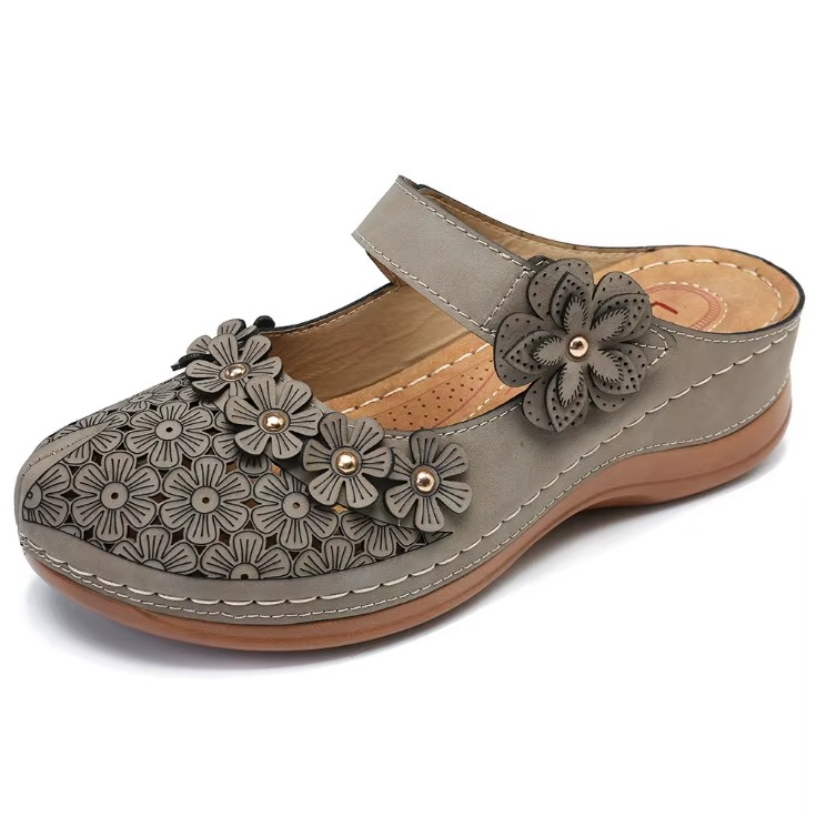 Flowers – Sandali comodi - Nero - 42