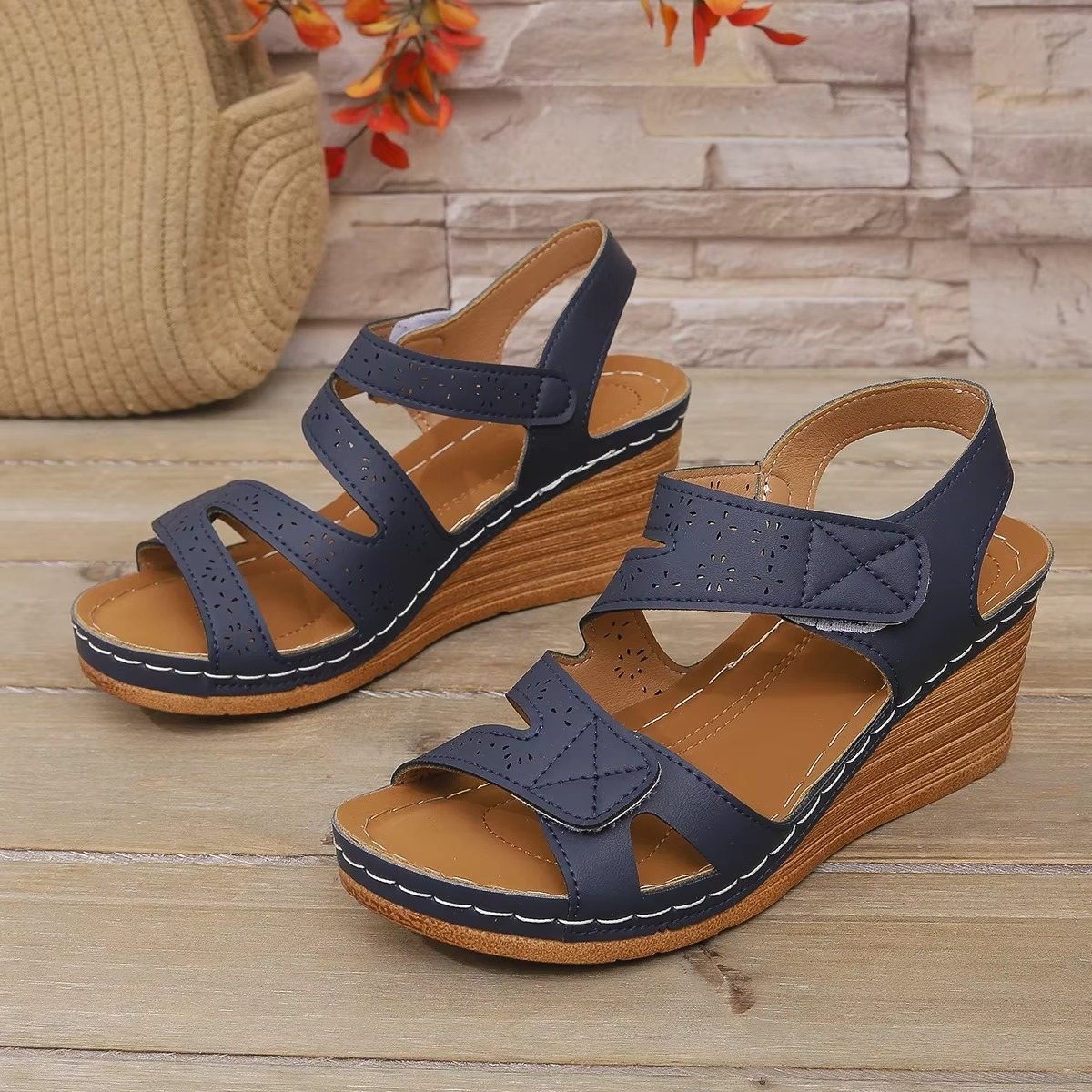 Auria – Sandali comodi - Nero - 35