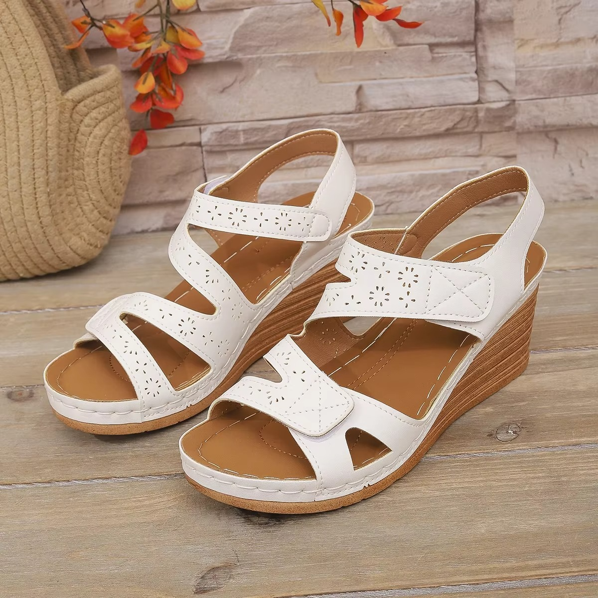 Auria – Sandali comodi - Bianco - 41