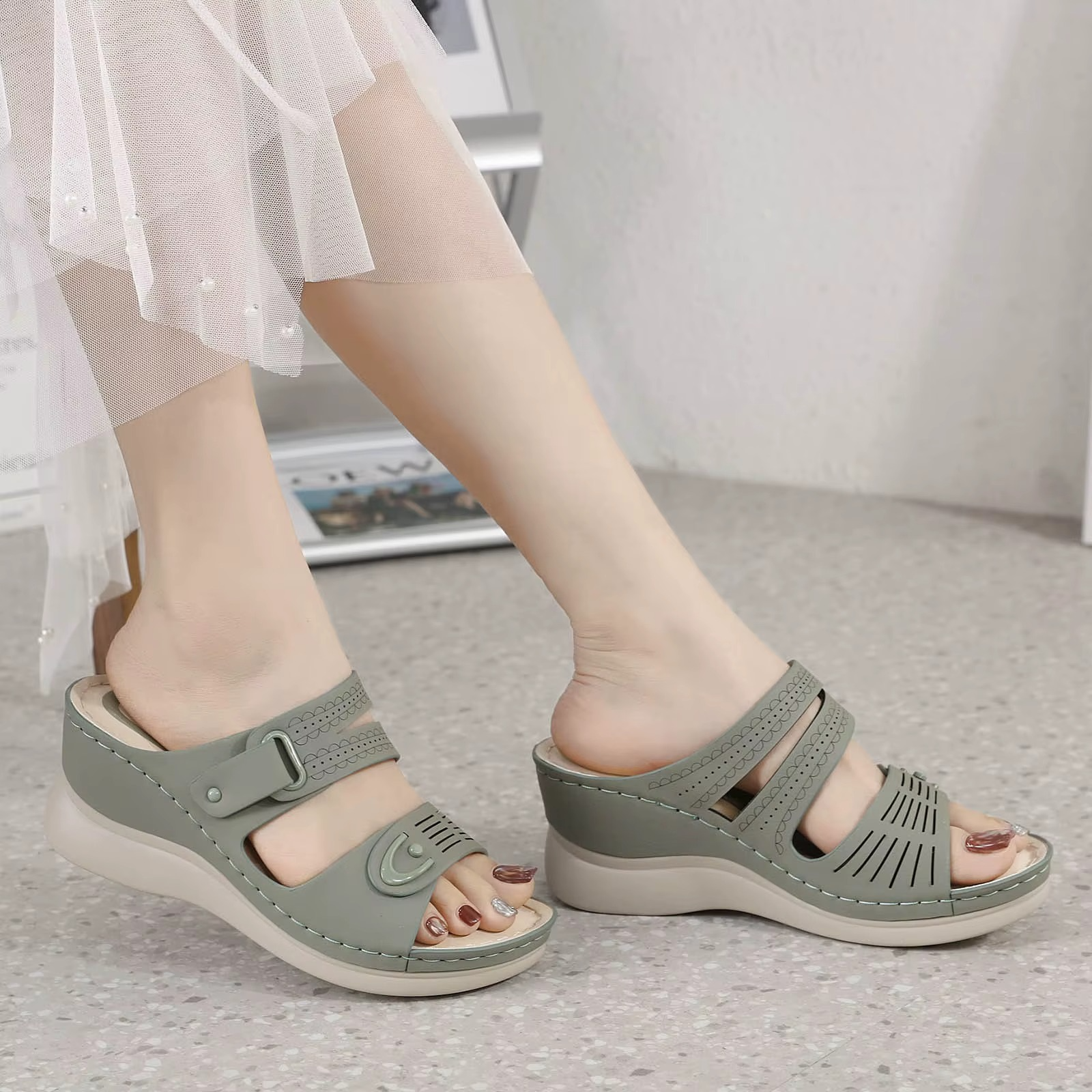 Vellane – Sandali comodi - Beige - 38