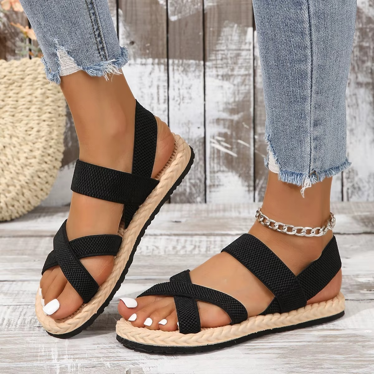 Jade – Sandali comodi - Nero - 42