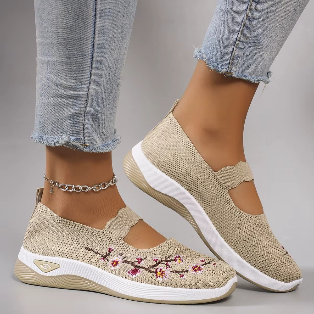Fit Floral – Sneakers comode - Beige - 37