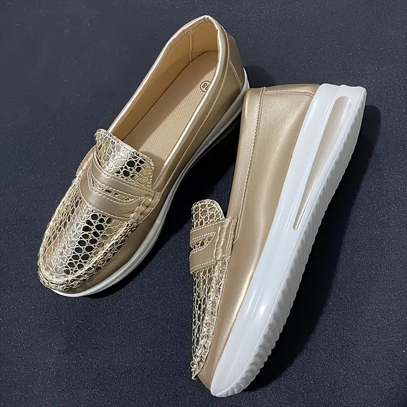 Fashion – Mocassini comodi - Oro - 43