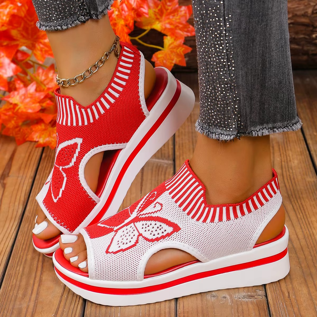 Monarch – Sandali comodi - Rosso - 41