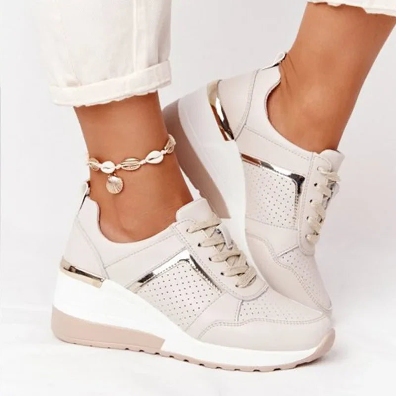 Elegance – Sneakers comode - Beige - 35